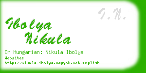ibolya nikula business card